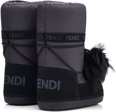 fendi fox fur snow boots